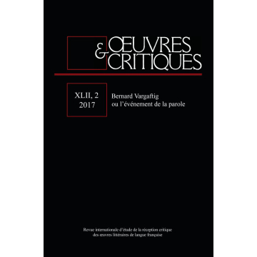 OEUVRES & CRITIQUES, XLII, 2 (2017)