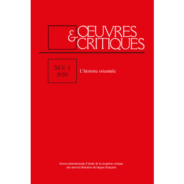 OEUVRES & CRITIQUES, XLV, 1 (2020)