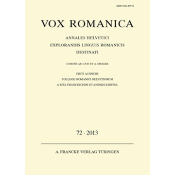 Vox Romanica 72 (2013)