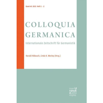 Colloquia Germanica, 48, 1-2 (2015)