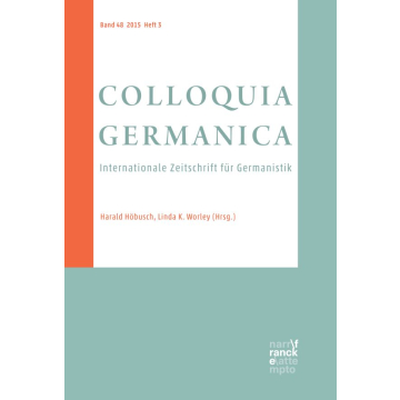 Colloquia Germanica 48, 3 (2015)