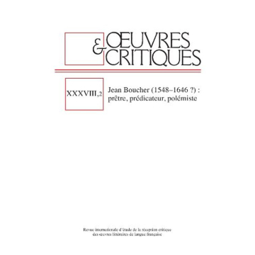 OEUVRES & CRITIQUES, XXXVIII, 2 (2013)