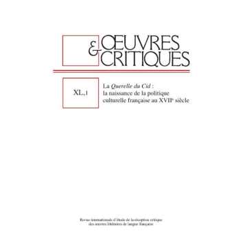 OEUVRES & CRITIQUES, XL, 1 (2015)