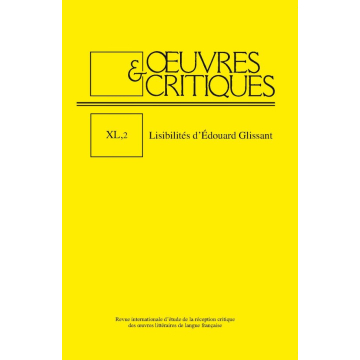 OEUVRES & CRITIQUES, XL, 2 (2015)