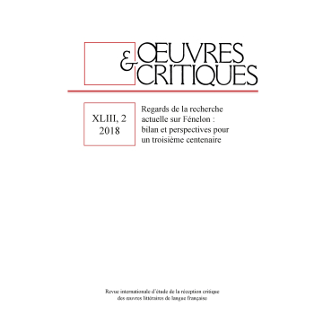 OEUVRES & CRITIQUES, XLIII, 2 (2018)