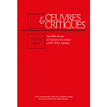 OEUVRES & CRITIQUES, XLIV, 1 (2019)