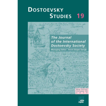 Dostoevsky Studies, Volume 19/2015