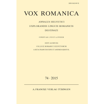 Vox Romanica 74 (2015)