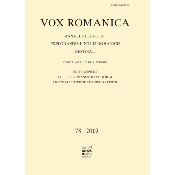 Vox Romanica 78 (2019)