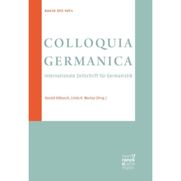 Colloquia Germanica, 48, 4 (2015)