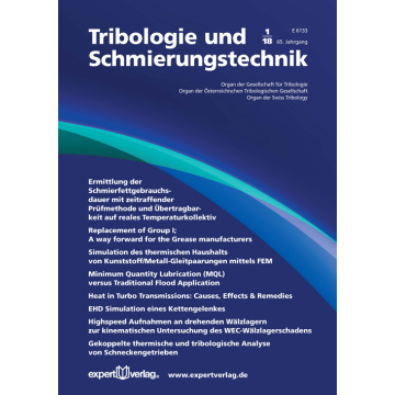 Tribologie und Schmierungstechnik, 65, 1 (2018)