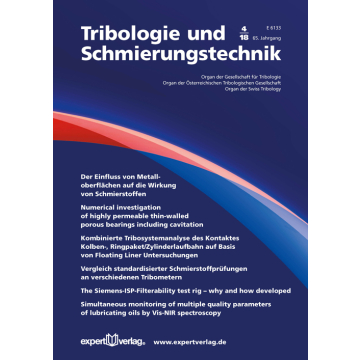 Tribologie und Schmierungstechnik, 65, 4 (2018)
