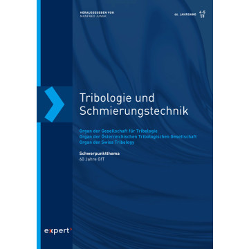 Tribologie und Schmierungstechnik, 66, 4-5 (2019)