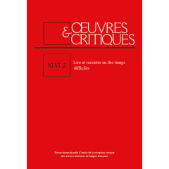 OEUVRES & CRITIQUES, XLVI, 2