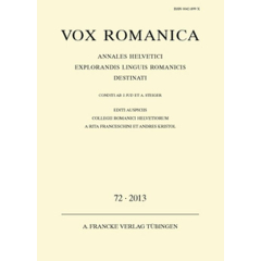 Vox Romanica 72 (2013)