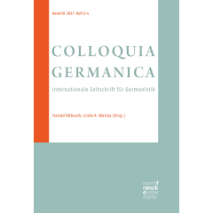 Colloquia Germanica, 50, 3-4 (2017)