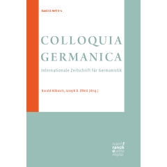 Colloquia Germanica 51, 3-4 (2020)