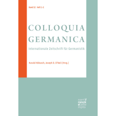 Colloquia Germanica 52,1-2 (2021)