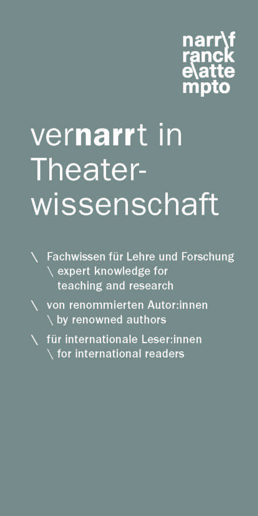 vernarrt in Theaterwissenschaft